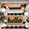 Cotton Buffalo Plaid Check Doormat - 27.5 x 43 Inches (Black and White)